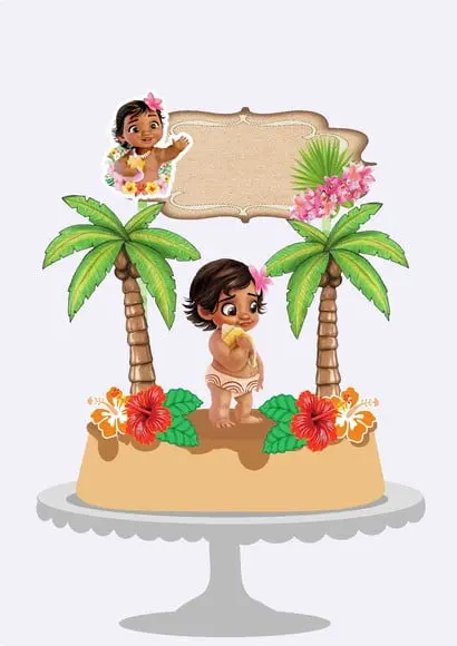 Topo de Bolo Moana