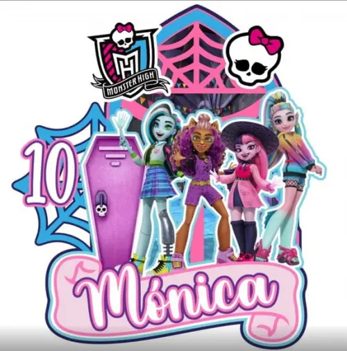 Topo de Bolo Monster High