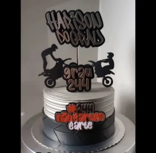 Topo de Bolo Moto