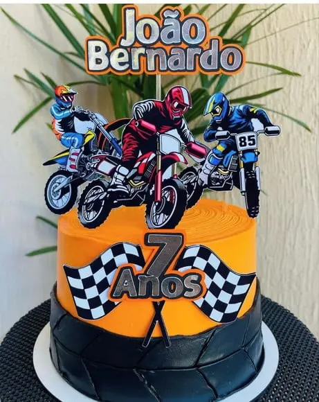 Topo de Bolo Moto