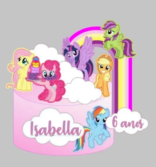 Topo de Bolo My Little Poney