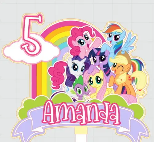Topo de Bolo My Little Poney