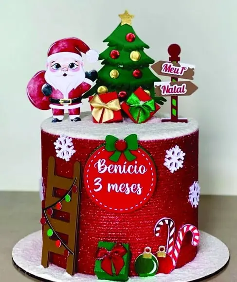Topo de Bolo Natal