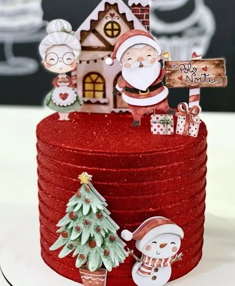 Topo de Bolo Natal