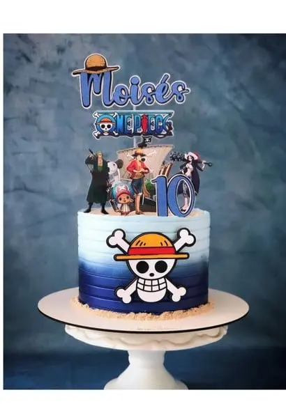 Topo de Bolo One Piece
