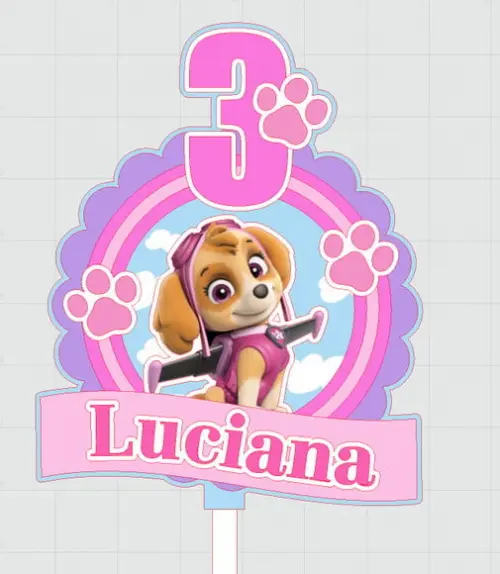 Topo de Bolo Patrulha Canina