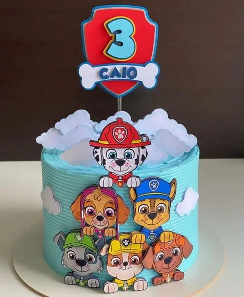 Topo de Bolo Patrulha Canina