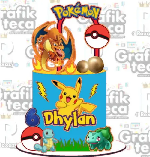 Topo de Bolo Pokemon