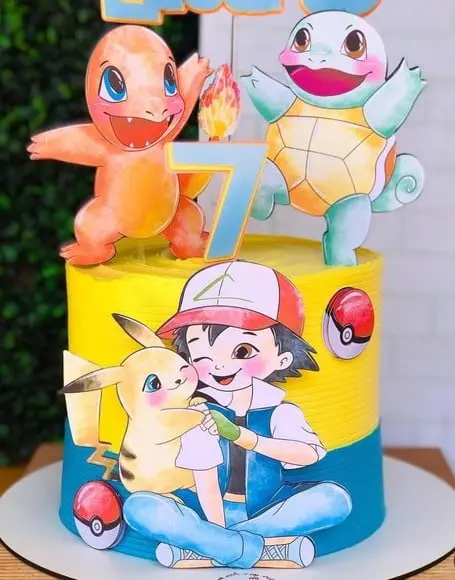 Topo de Bolo Pokemon