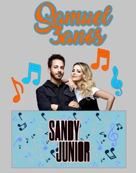 Topo de Bolo Sandy e Jr