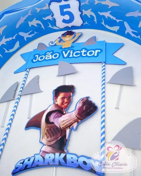 Topo de Bolo Shark Boy