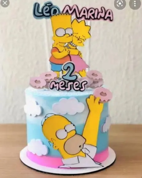 Topo de Bolo Simpsons