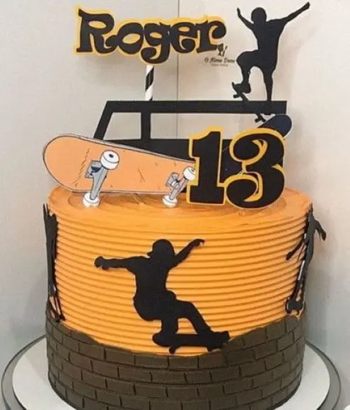 Topo de Bolo Skate