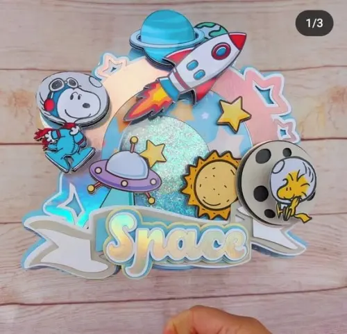 Topo de Bolo Snoopy
