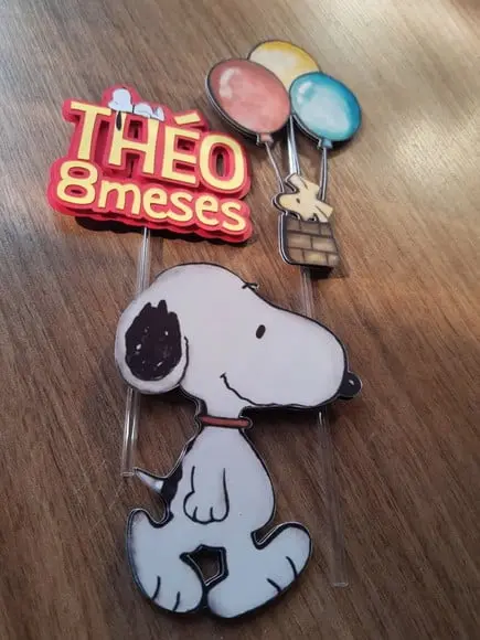 Topo de Bolo Snoopy