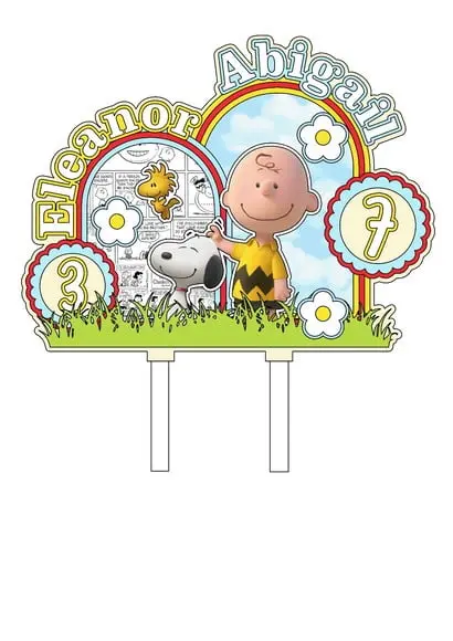 Topo de Bolo Snoopy