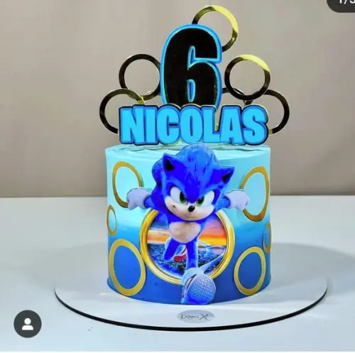 Topo de Bolo Sonic