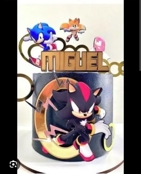 Topo de Bolo Sonic