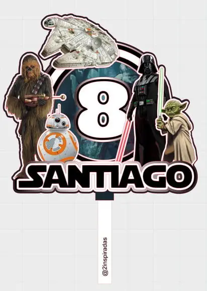 Topo de Bolo Star Wars