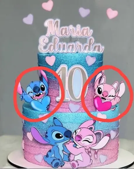Topo de Bolo Stitch