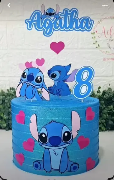 Topo de Bolo Stitch