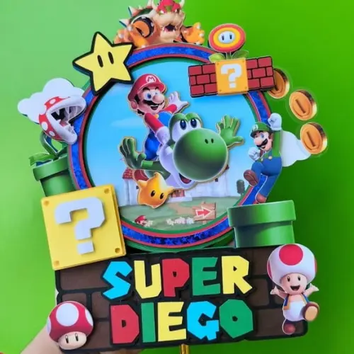 Topo de Bolo Super Mario
