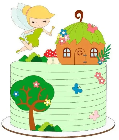Topo de Bolo Tinker Bell