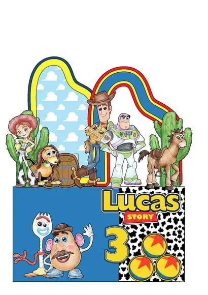 Topo de Bolo Toy Story