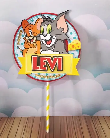Topo de Bolo Tom e Jerry