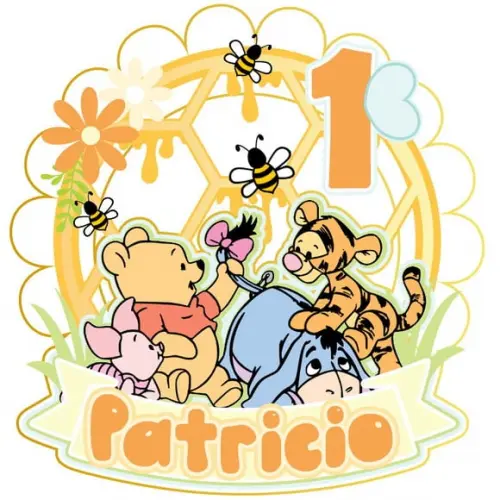 Topo de Bolo Ursinho Pooh