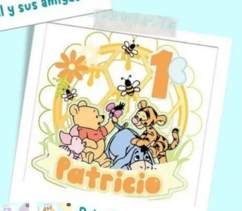 Topo de Bolo Ursinho Pooh