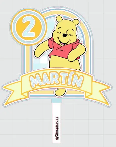 Topo de Bolo Ursinho Pooh