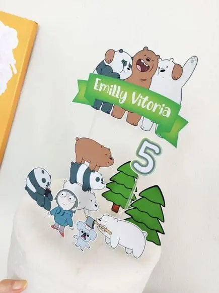 Topo de Bolo Urso sem Curso