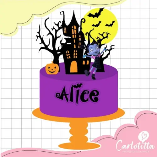 Topo de Bolo Vampirina