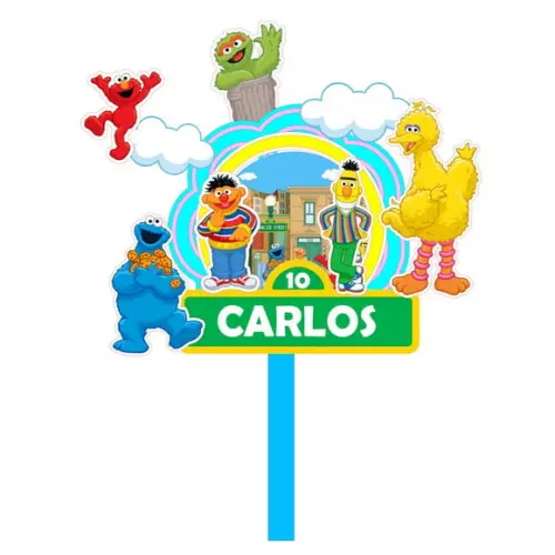 Topo de Bolo Vila Sésamo