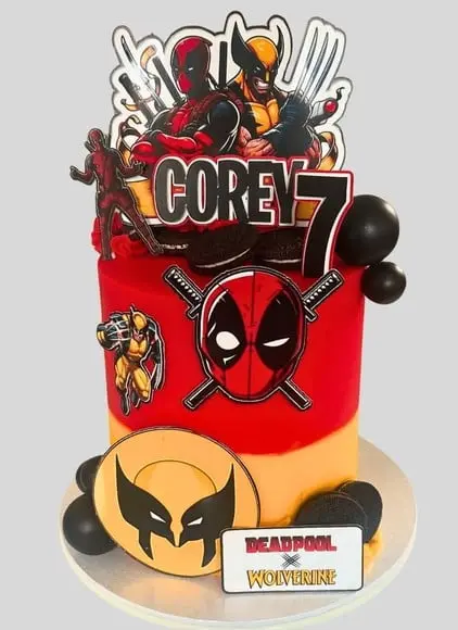 Topo de Bolo Wolverine e Deadpool