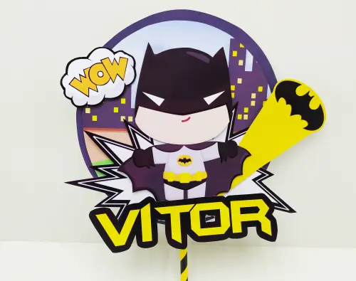 Topo de Bolo Batman