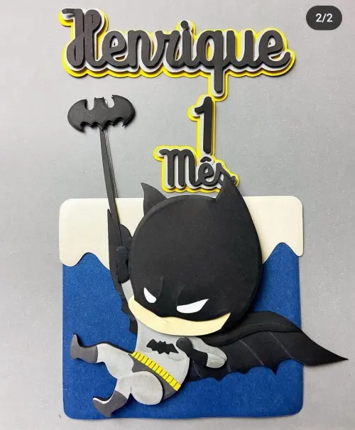 Topo de Bolo Batman