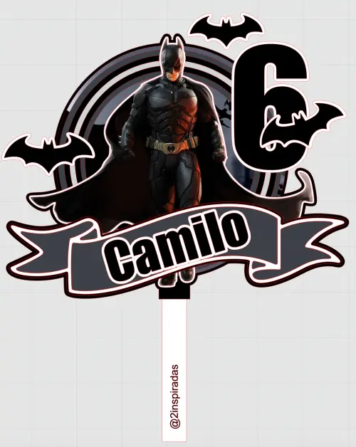 Topo de Bolo Batman