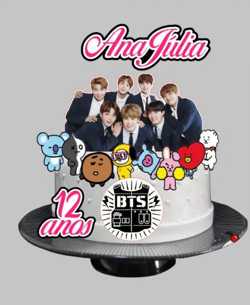 Arquivo de corte topo de bolo BTS