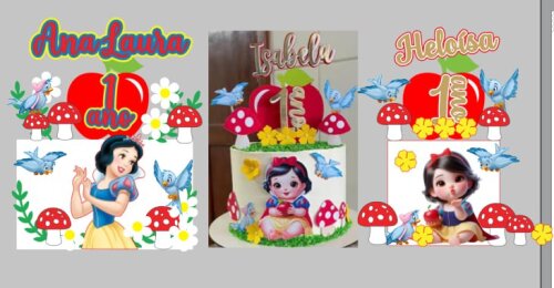 Arquivo de corte topo de bolo Branca de Neve