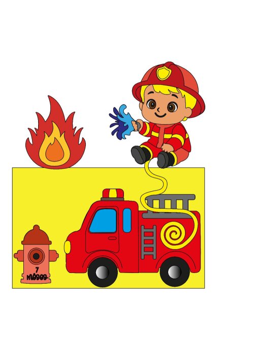 Arquivo de corte topo de bolo Bombeiro