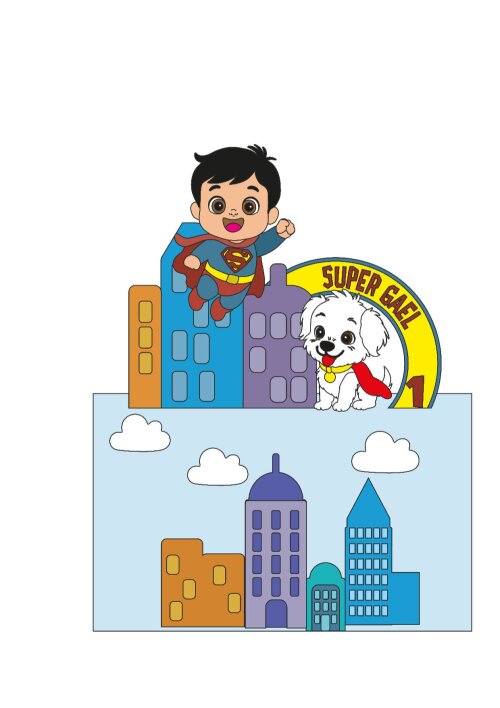 Arquivo de corte topo de bolo Super Homem