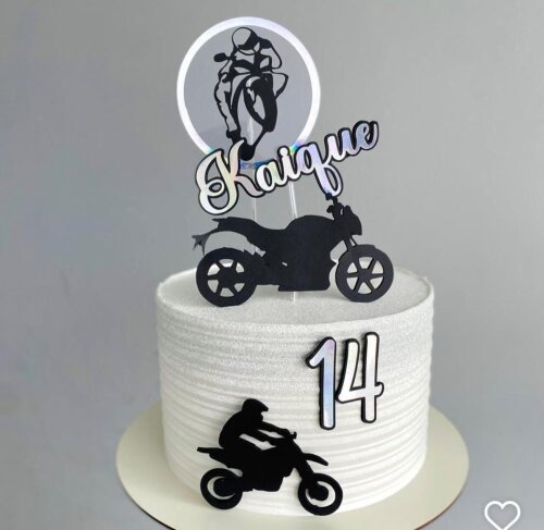 Arquivo de corte topo de bolo Moto