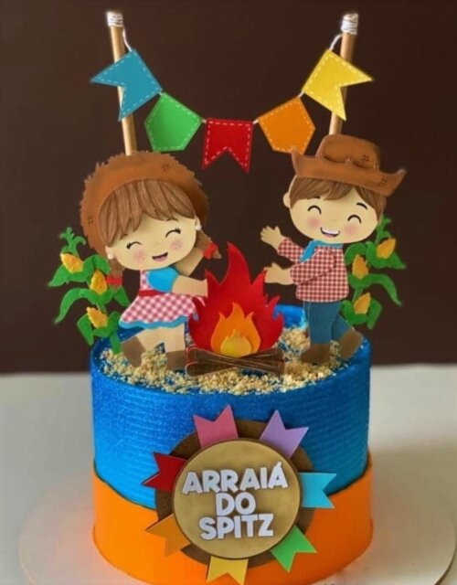 Arquivo de corte topo de bolo Arraiá