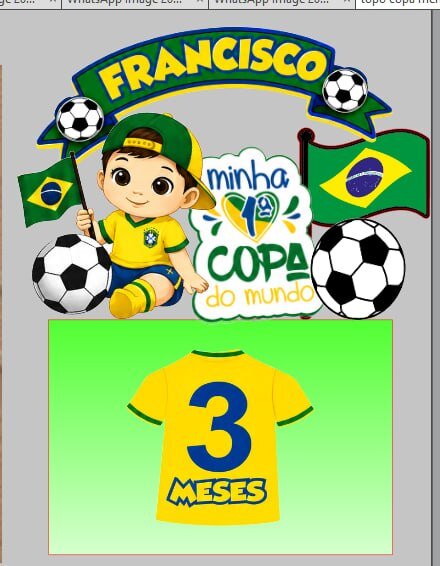 Arquivo de corte topo de bolo Copa do Mundo