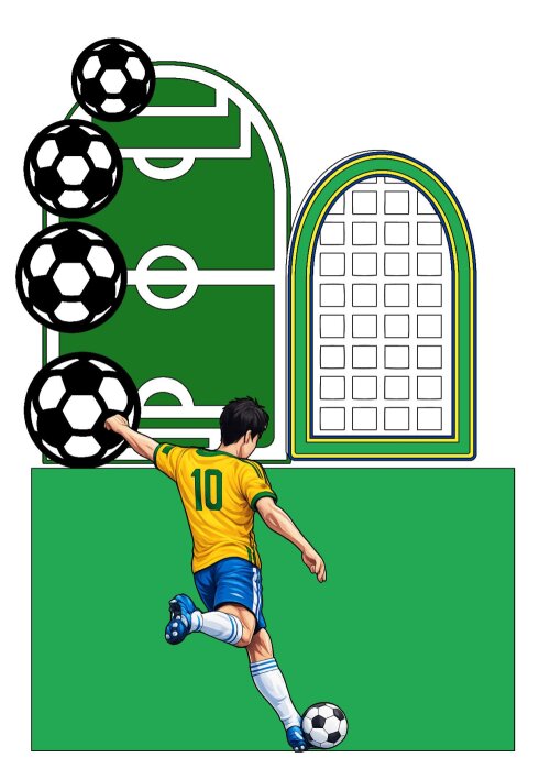 Arquivo de corte topo de bolo Futebol