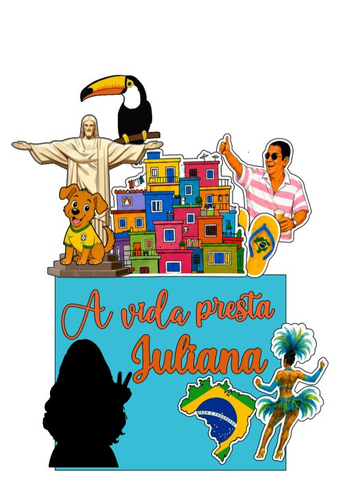Arquivo de corte topo de bolo Brasilidades
