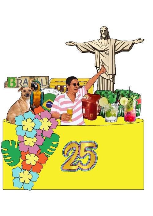 Arquivo de corte topo de bolo Brasilidades