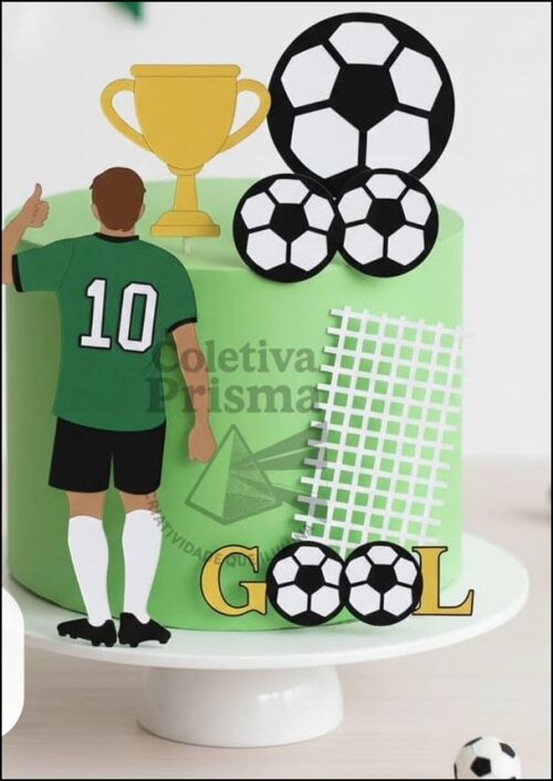 Arquivo de corte topo de bolo Futebol
